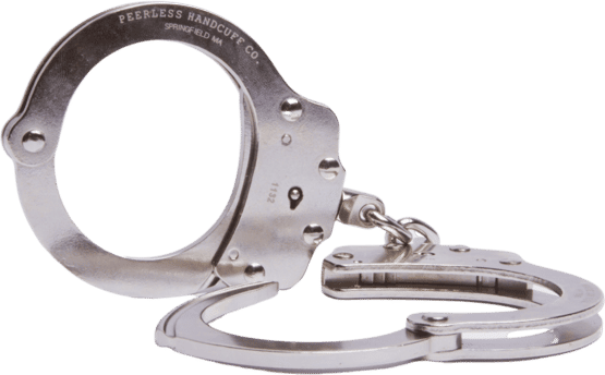 Peerless Model 700C Chain Link Handcuffs with nickel finish are NIJ certified, tamper resistant, and have a smooth closing action.